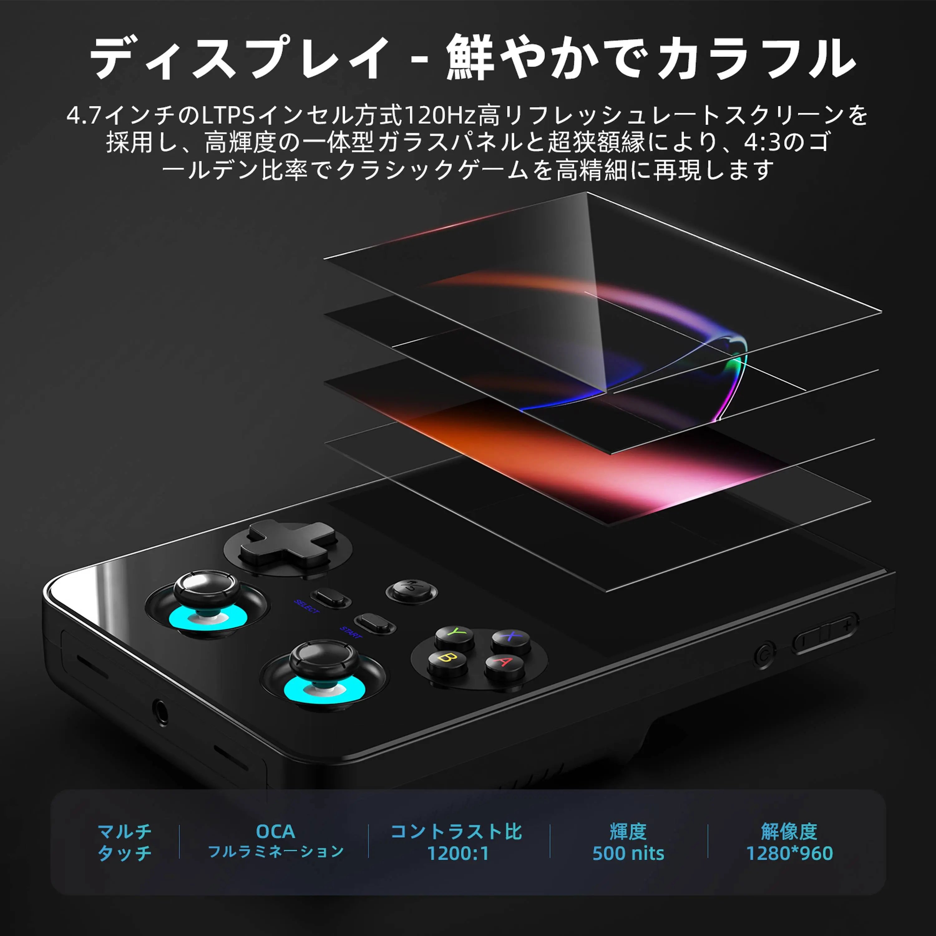 Anbernic RG 477V 高解像度 1280x960 IPS画面 レトロゲーム