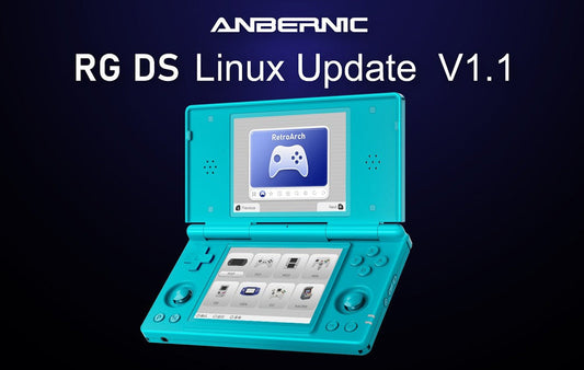 ANBERNIC RG DS Linux V1.1：動作性能と画面設定を改善