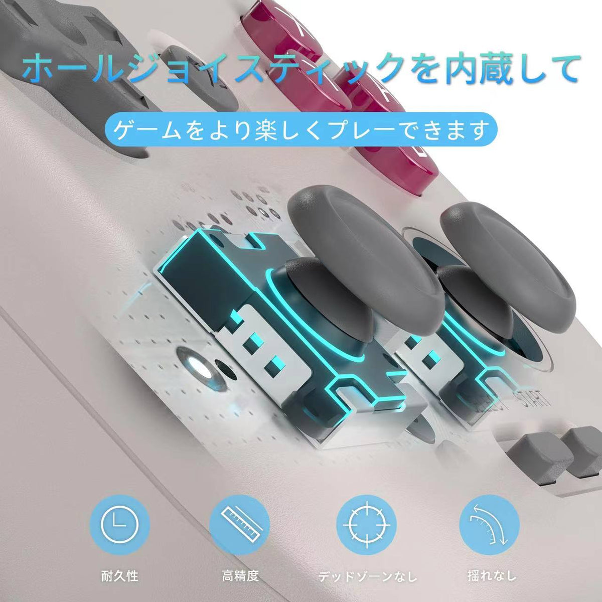 RG405Vに内蔵されたホールジョイスティックの構造