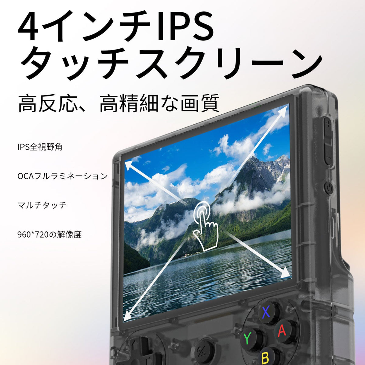 RG 406Vの4インチIPSタッチスクリーンと960×720の画面
