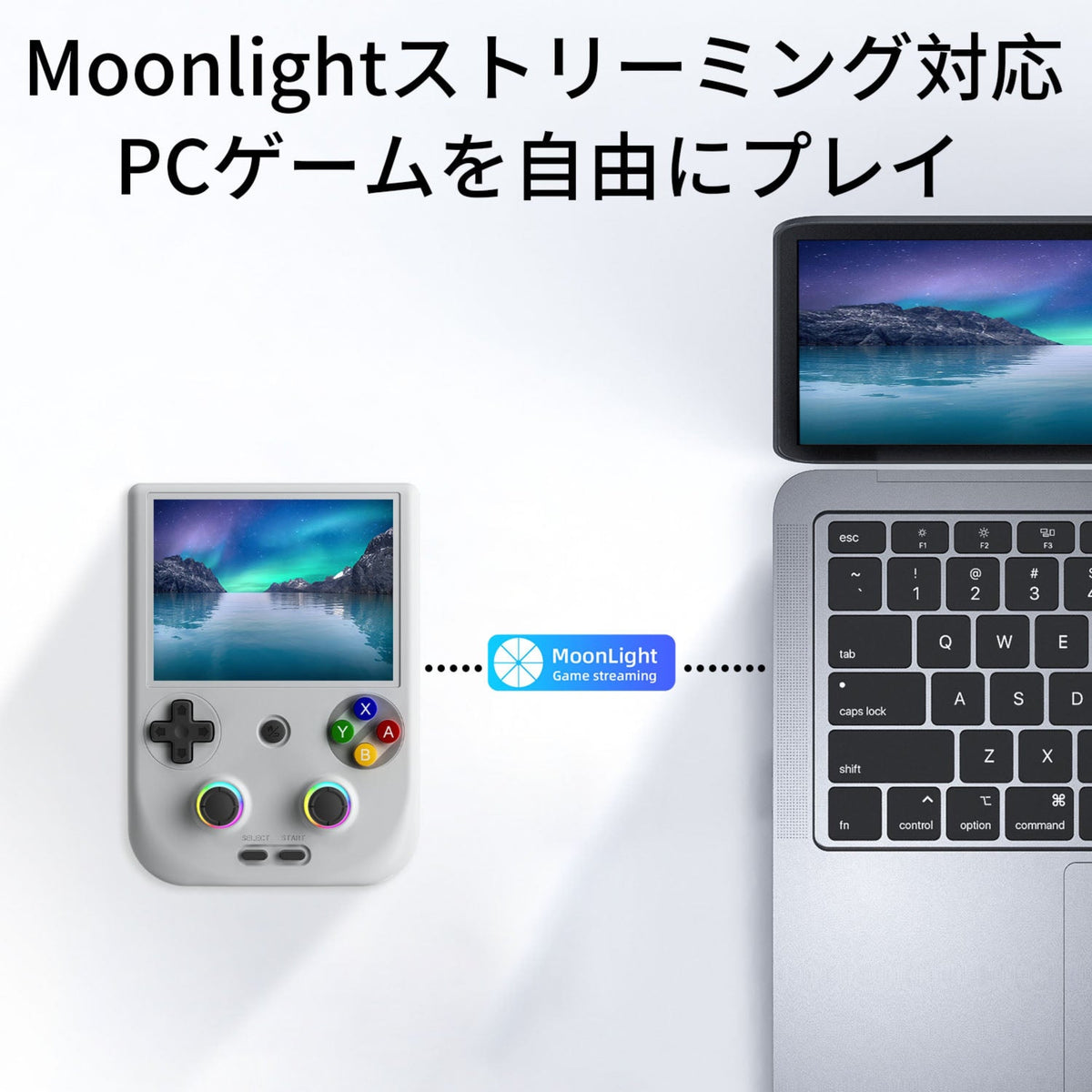 RG 406VでPCゲームを楽しむMoonlightストリーミングの使用例